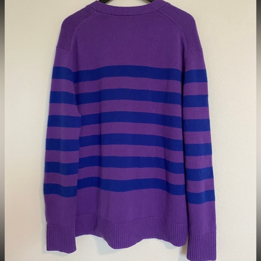 Acne Studios Wool Cardigan Sweater Striped Oversized Mens Luxury Winter Knit - Picture 13 of 15